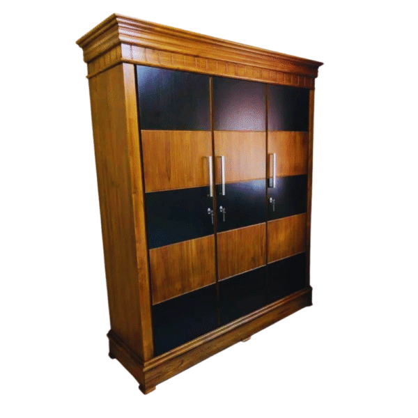 Three Door Box Design Almirah (Teak) – No. 01